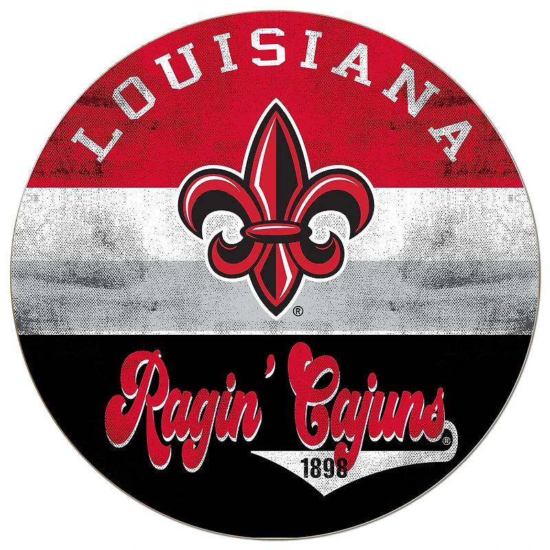Louisiana Ragin' Cajuns 20'' x 20'' Retro Logo Circle Sign