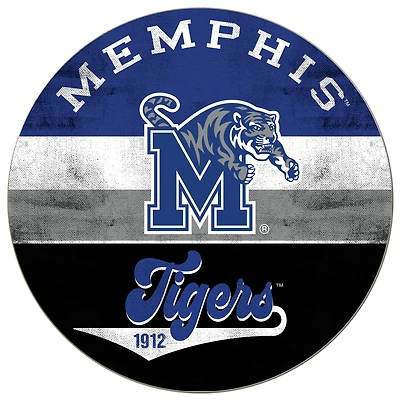 Memphis Tigers 20'' x 20'' Retro Logo Circle Sign