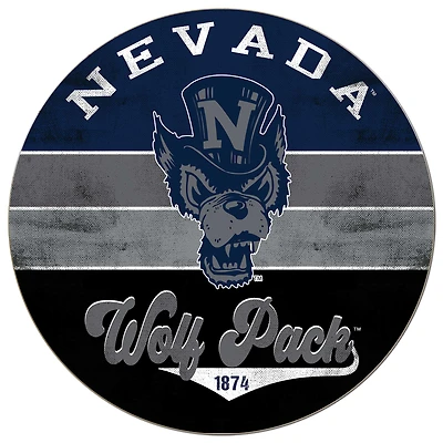 Nevada Wolf Pack 20'' x 20'' Retro Logo Circle Sign