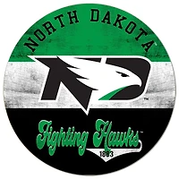 North Dakota 20'' x 20'' Retro Logo Circle Sign