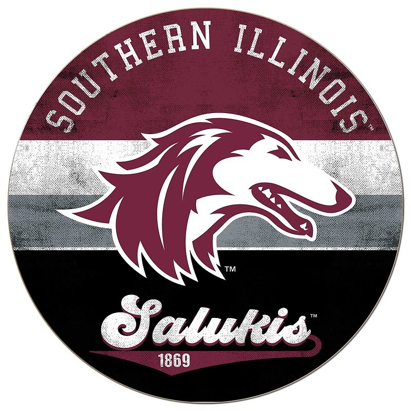 Southern Illinois Salukis 20'' x 20'' Retro Logo Circle Sign