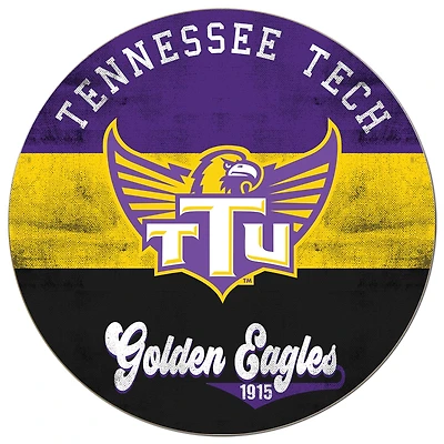 Tennessee Tech Golden Eagles 20'' x 20'' Retro Logo Circle Sign