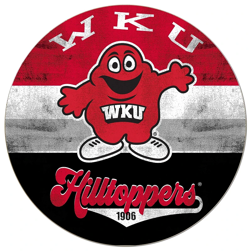 Western Kentucky Hilltoppers 20'' x 20'' Retro Logo Circle Sign
