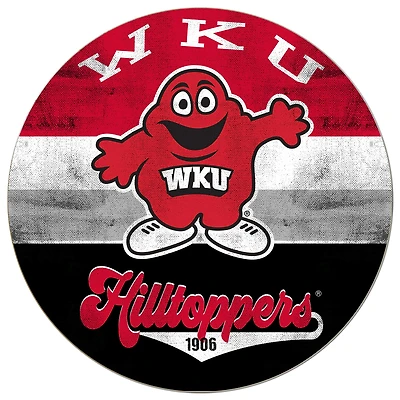 Western Kentucky Hilltoppers 20'' x 20'' Retro Logo Circle Sign