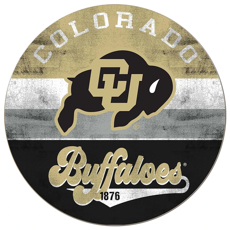 Colorado Buffaloes 20'' x 20'' Retro Logo Circle Sign
