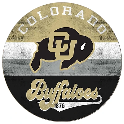 Colorado Buffaloes 20'' x 20'' Retro Logo Circle Sign