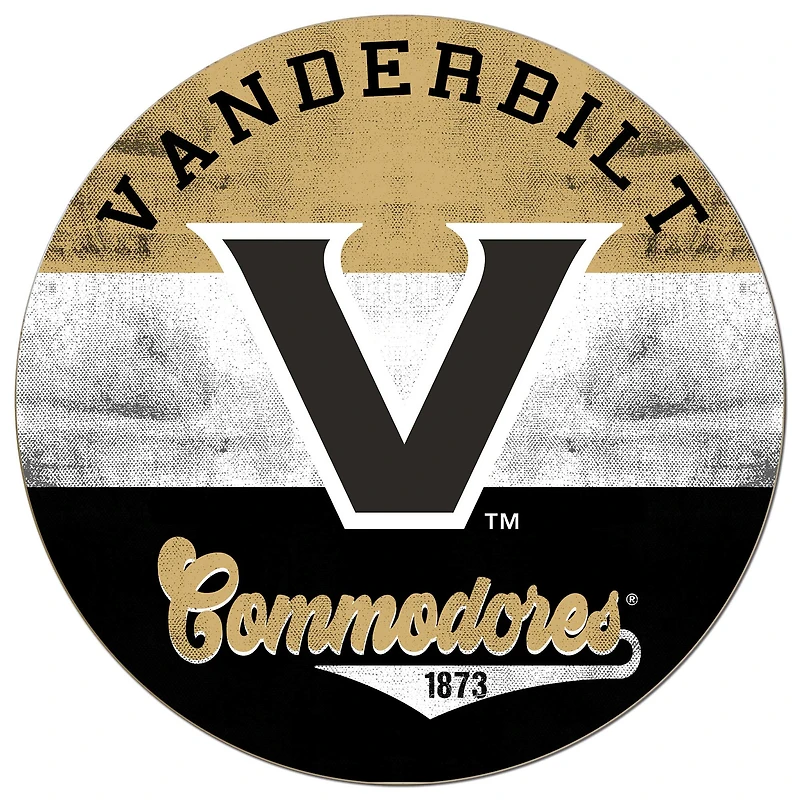 Vanderbilt Commodores 20'' x 20'' Retro Logo Circle Sign