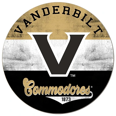 Vanderbilt Commodores 20'' x 20'' Retro Logo Circle Sign