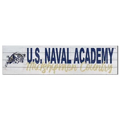 Navy Midshipmen 10'' x 40'' Logo Sign