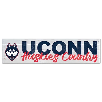 UConn Huskies 10'' x 40'' Logo Sign