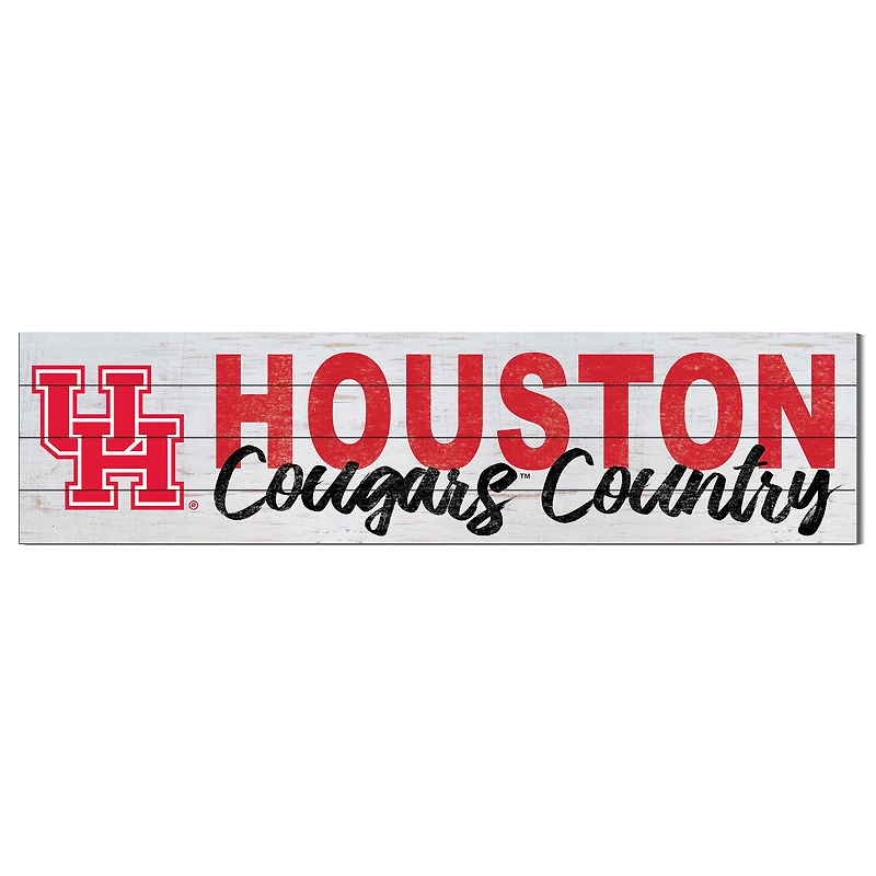 Houston Cougars 10'' x 40'' Logo Sign