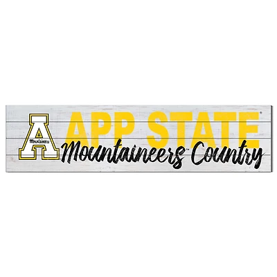 Appalachian State Mountaineers 10'' x 40'' Logo Sign