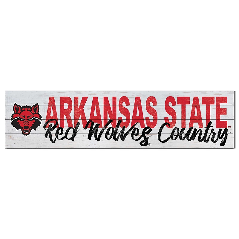 Arkansas State Red Wolves 10'' x 40'' Logo Sign