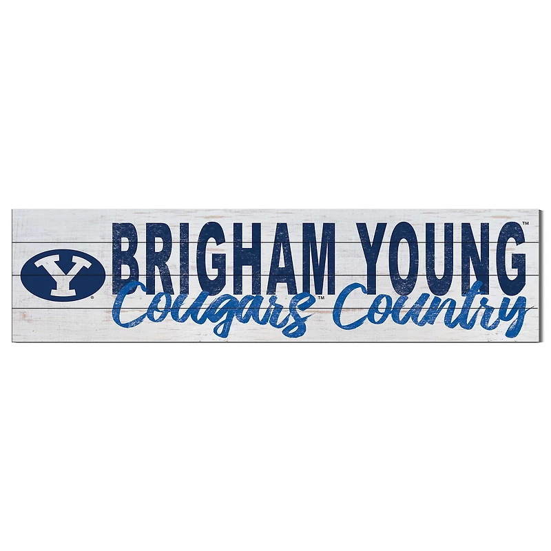 BYU Cougars 10'' x 40'' Logo Sign