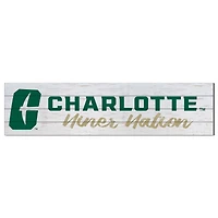 Charlotte 49ers 10'' x 40'' Logo Sign