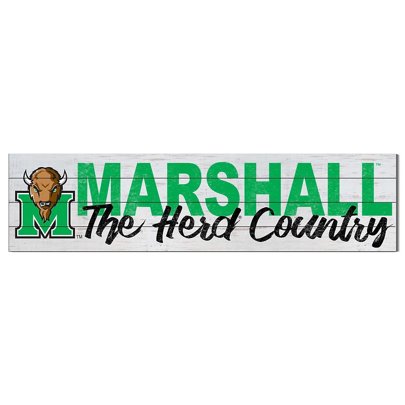 Marshall Thundering Herd 10'' x 40'' Logo Sign