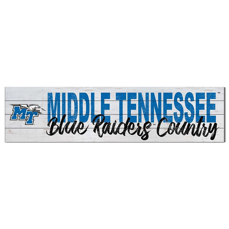 MTSU Blue Raiders 10'' x 40'' Logo Sign