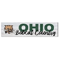 Ohio Bobcats 10'' x 40'' Logo Sign