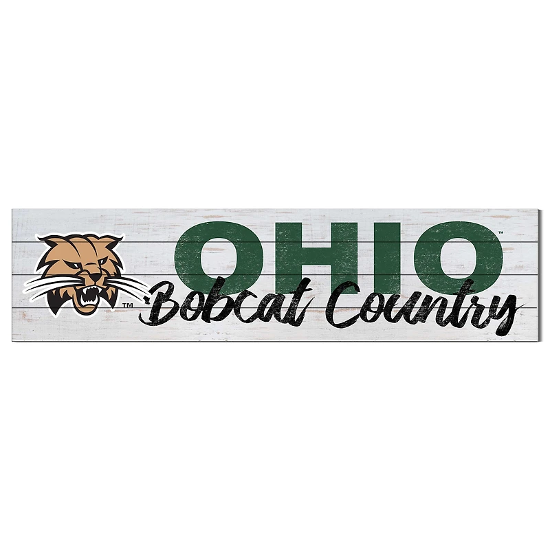 Ohio Bobcats 10'' x 40'' Logo Sign