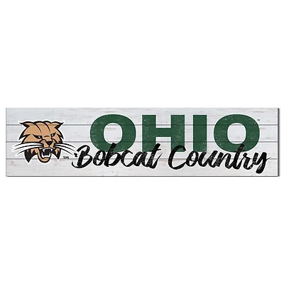 Ohio Bobcats 10'' x 40'' Logo Sign