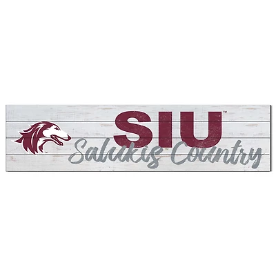 Southern Illinois Salukis 10'' x 40'' Logo Sign