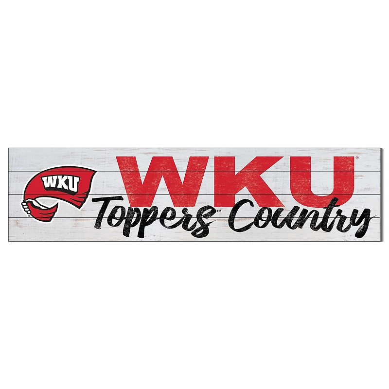 Western Kentucky Hilltoppers 10'' x 40'' Logo Sign