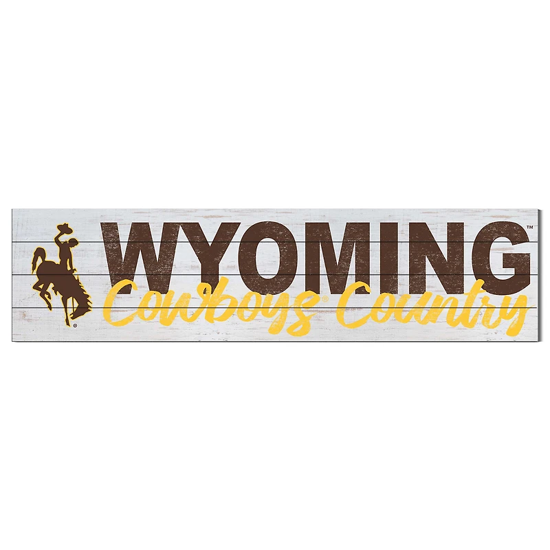 Wyoming Cowboys 10'' x 40'' Logo Sign