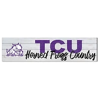 TCU Horned Frogs 10'' x 40'' Logo Sign