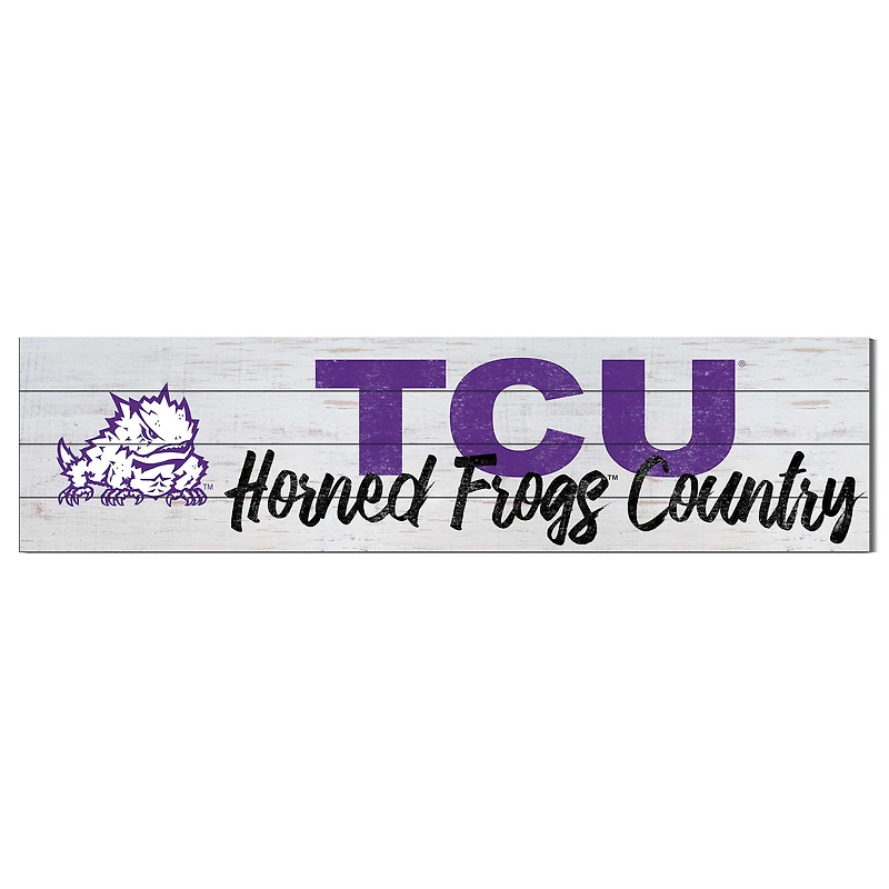 TCU Horned Frogs 10'' x 40'' Logo Sign