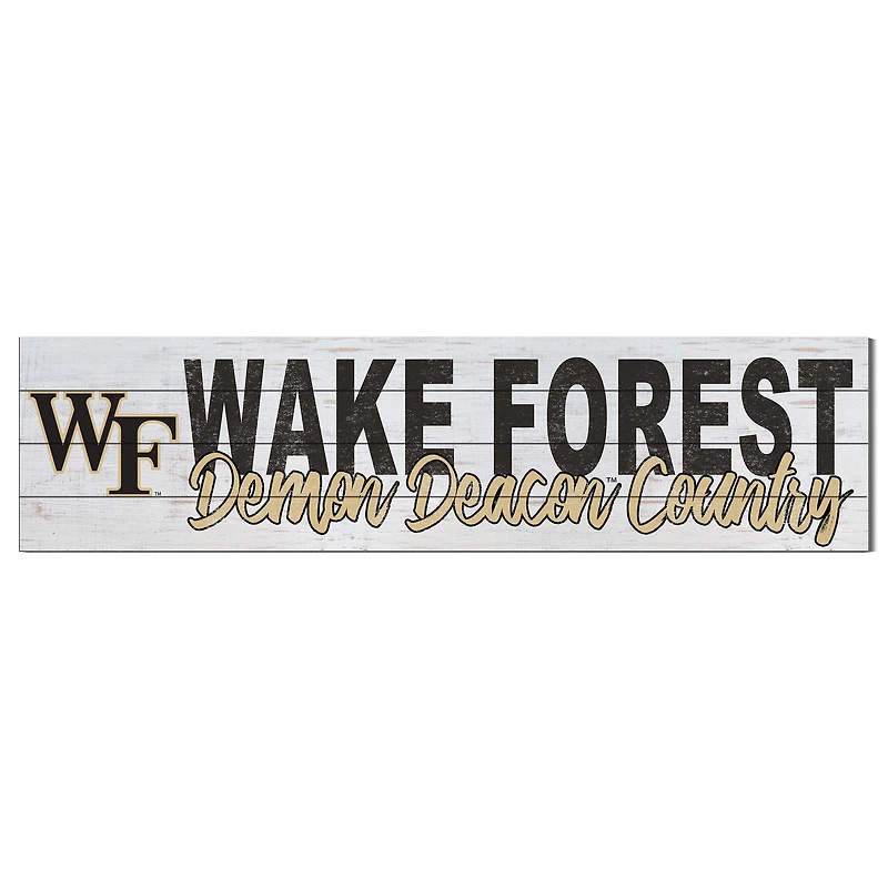 Wake Forest Demon Deacons 10'' x 40'' Logo Sign