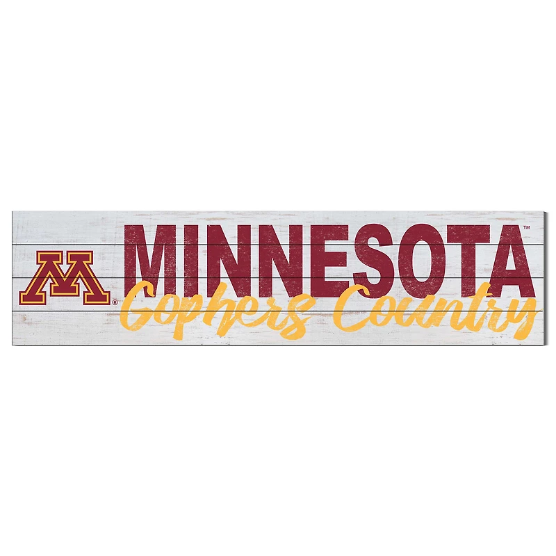 Minnesota Golden Gophers 10'' x 40'' Logo Sign