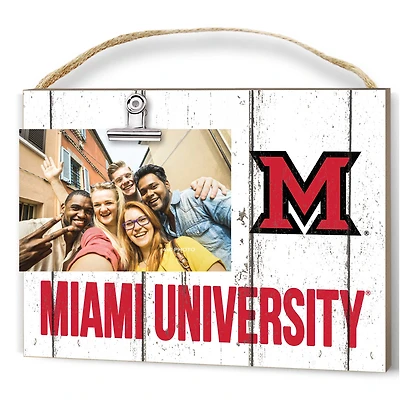 Miami University RedHawks 8'' x 10'' Weathered Clip It Frame
