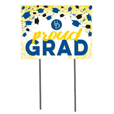Delaware Fightin' Blue Hens 18'' x 24'' Grad Yard Sign