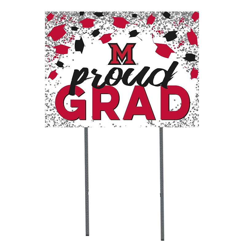 Miami University RedHawks 18'' x 24'' Grad Yard Sign
