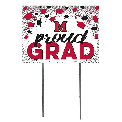 Miami University RedHawks 18'' x 24'' Grad Yard Sign