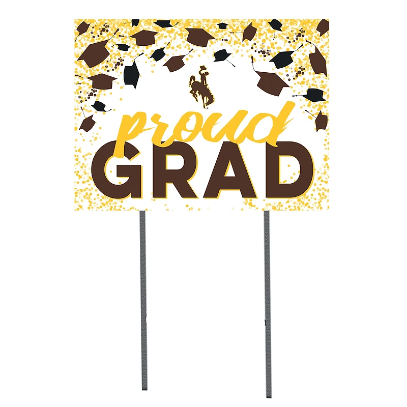 Wyoming Cowboys 18'' x 24'' Grad Yard Sign
