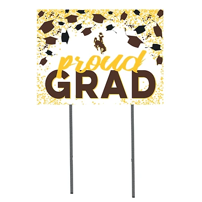 Wyoming Cowboys 18'' x 24'' Grad Yard Sign