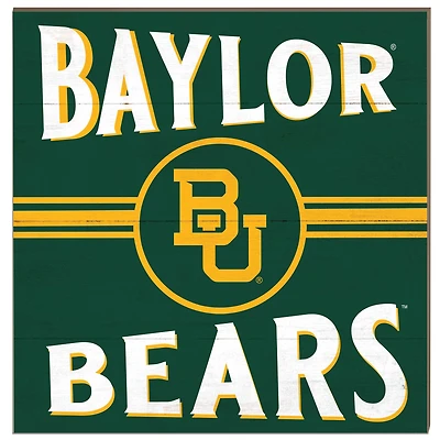 Baylor Bears 10'' x 10'' Retro Team Sign