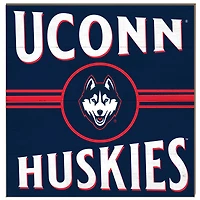 UConn Huskies 10'' x 10'' Retro Team Sign