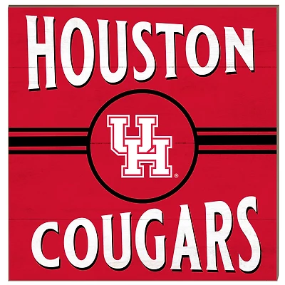 Houston Cougars 10'' x 10'' Retro Team Sign