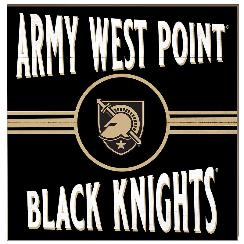 Army Black Knights 10'' x 10'' Retro Team Sign