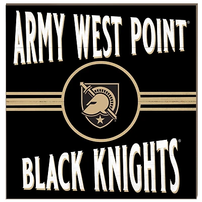 Army Black Knights 10'' x 10'' Retro Team Sign