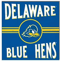 Delaware Fightin' Blue Hens 10'' x 10'' Retro Team Sign