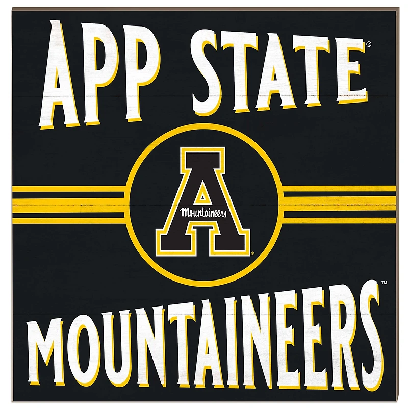 Appalachian State Mountaineers 10'' x 10'' Retro Team Sign