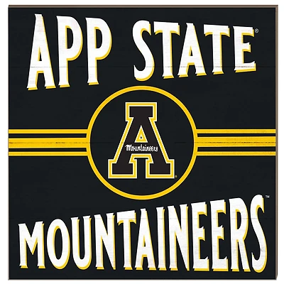 Appalachian State Mountaineers 10'' x 10'' Retro Team Sign