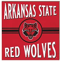 Arkansas State Red Wolves 10'' x 10'' Retro Team Sign