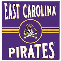 ECU Pirates 10'' x 10'' Retro Team Sign