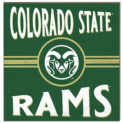 Colorado State Rams 10'' x 10'' Retro Team Sign