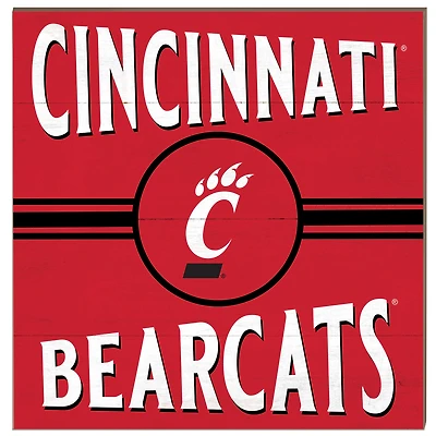 Cincinnati Bearcats 10'' x 10'' Retro Team Sign