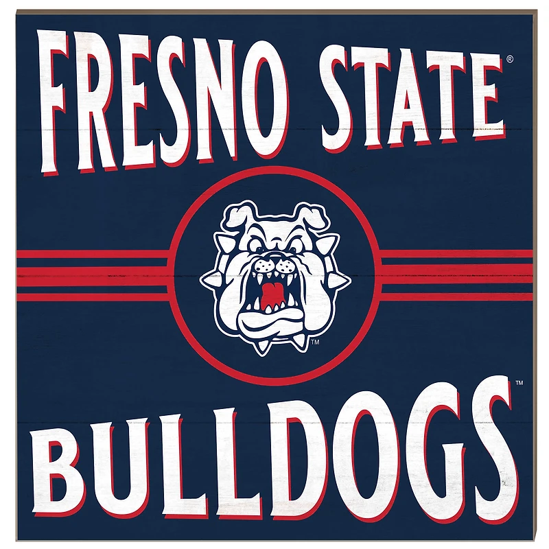 Fresno State Bulldogs 10'' x 10'' Retro Team Sign